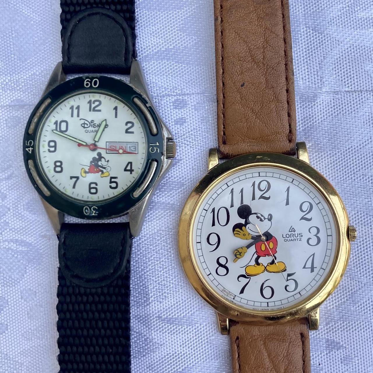 Disney Men's Black and Gold Watch