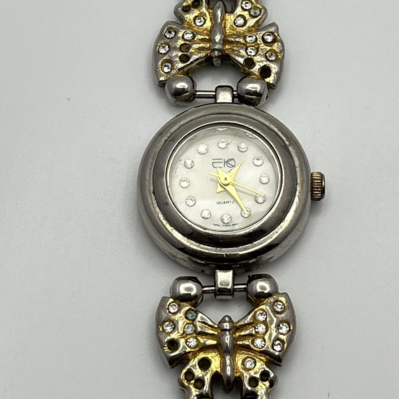 Silver hot sale butterfly watch