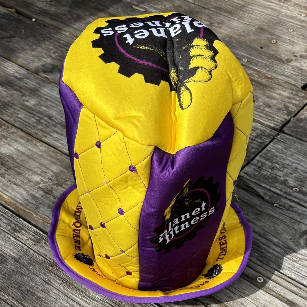 Rare Planet Fitness hat. This purple & yellow hat - Depop