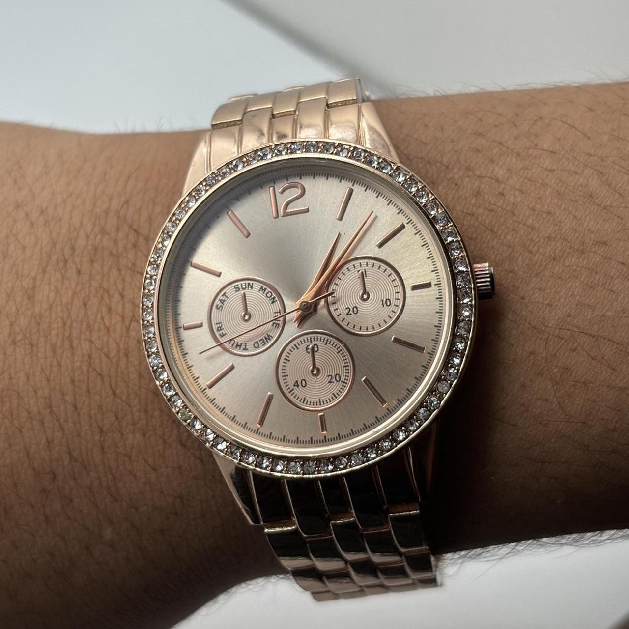 Rose gold watch online new look