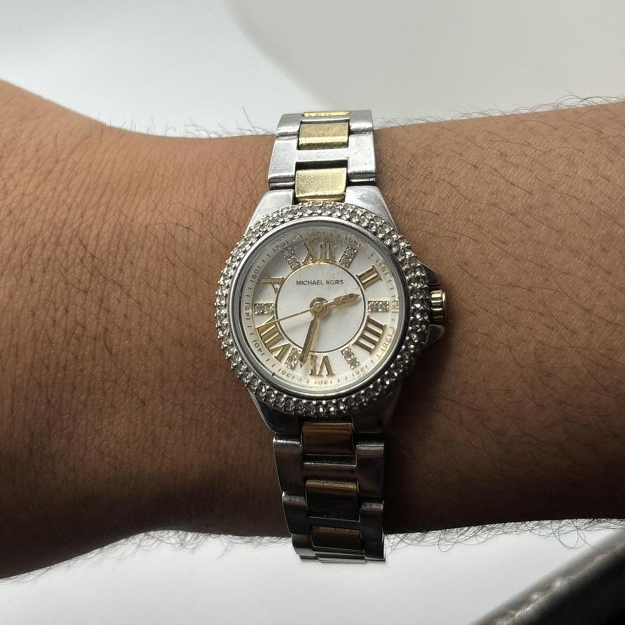 Michael kors men's discount silver and gold watch