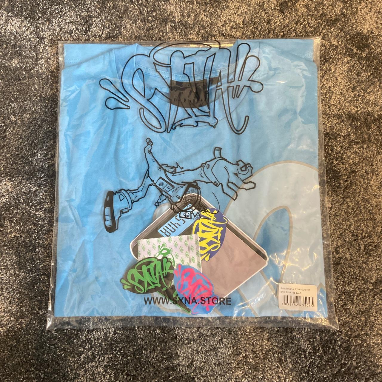 SYNA WORLD BLUE TEE IN HAND SIZE SMALL CENTRAL CEE’s... - Depop