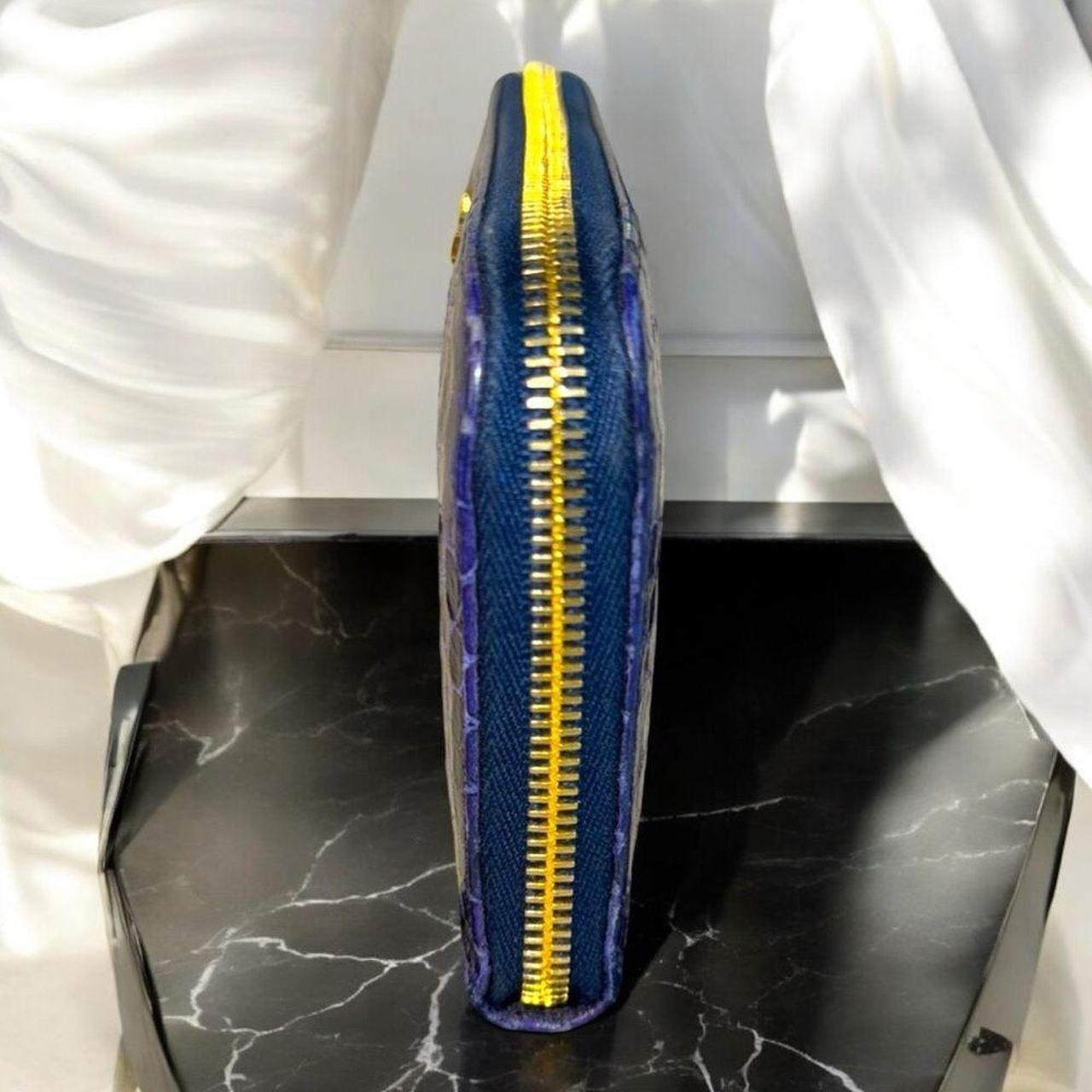 Miu Miu Women's Wallets - Blue – Miu Miu Croc Emb… - image 5