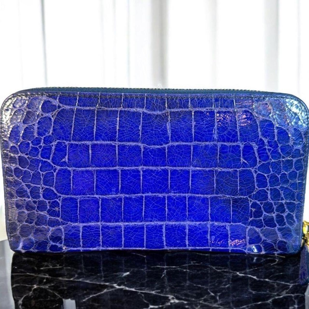 Miu Miu Women's Wallets - Blue – Miu Miu Croc Emb… - image 3