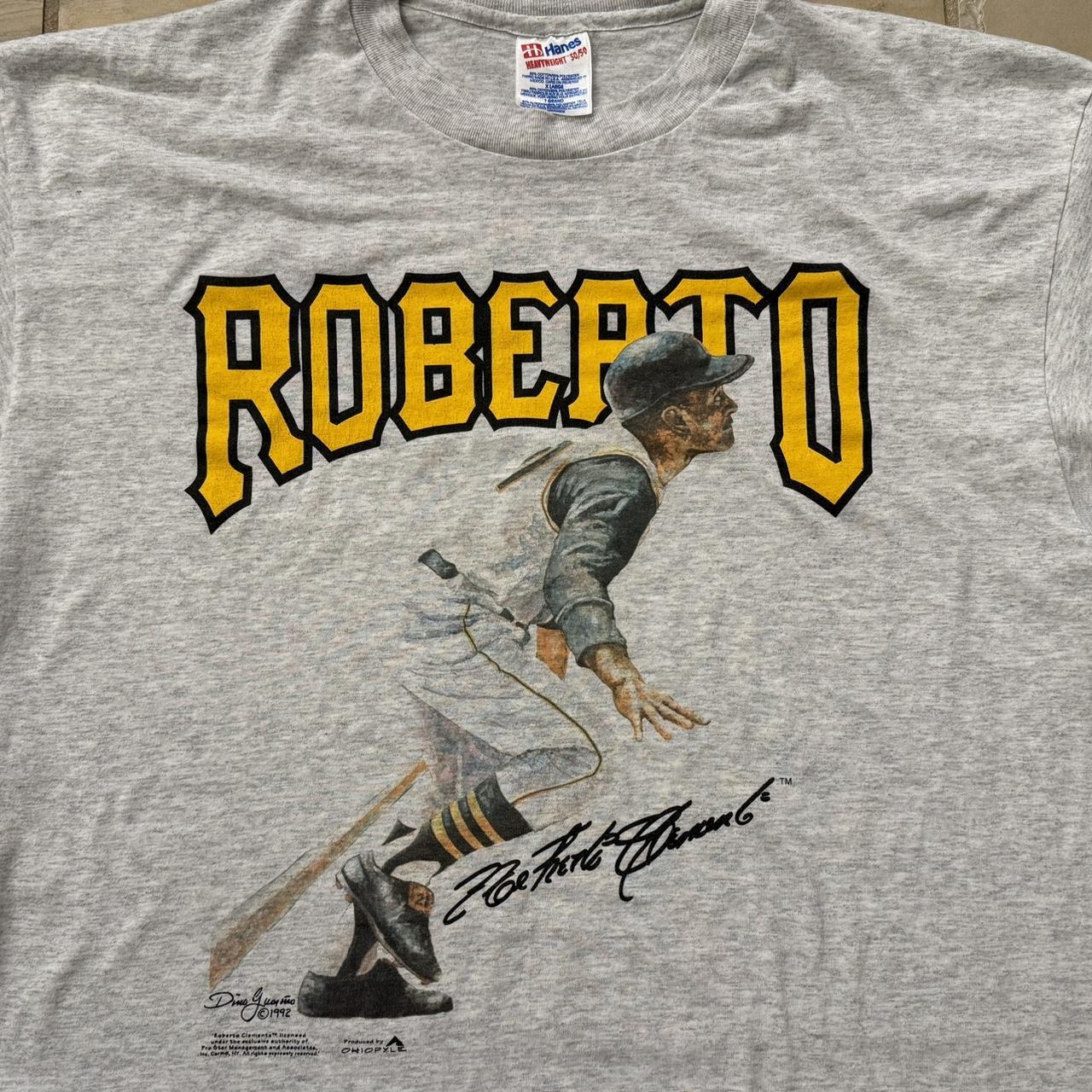 Vintage 1992 shops Roberto Calemente Pittsburgh Pirates T-shirt Size L