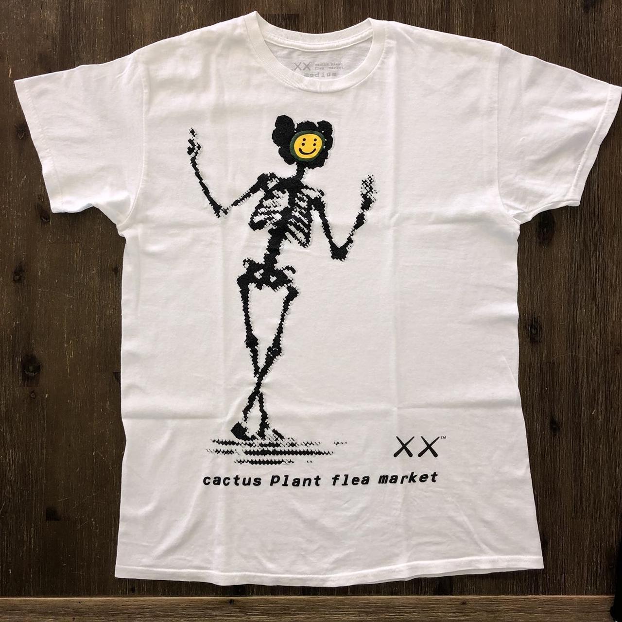 KAWS x Cactus Plant Flea Market TShirt White Size... Depop