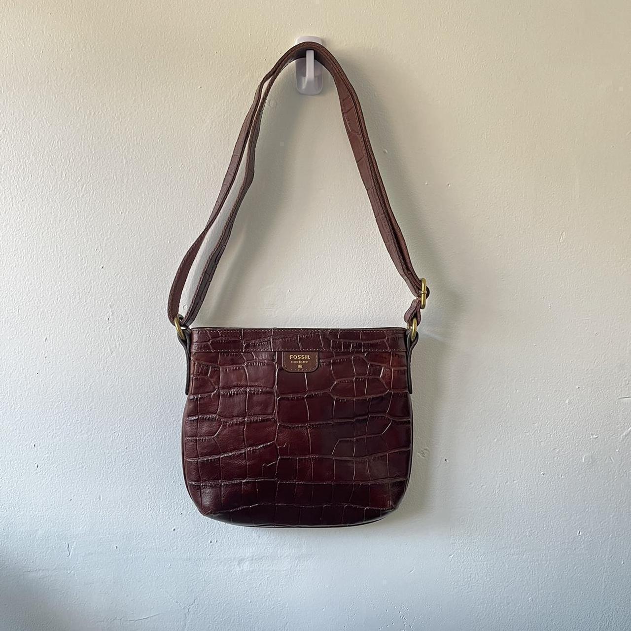 Vintage Y2K crocodile leather shoulder bag Zipper