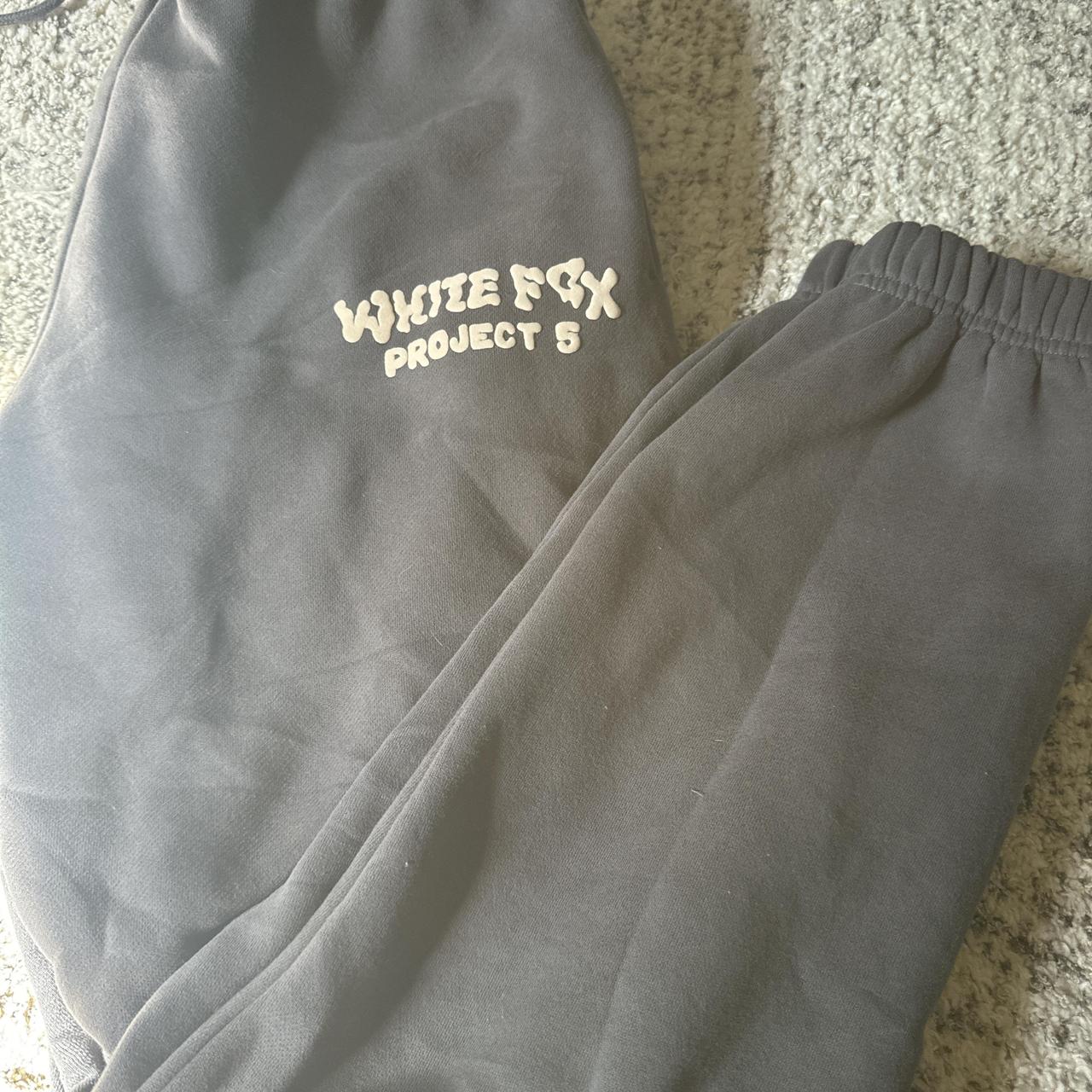 white fox project sweatpants size extra