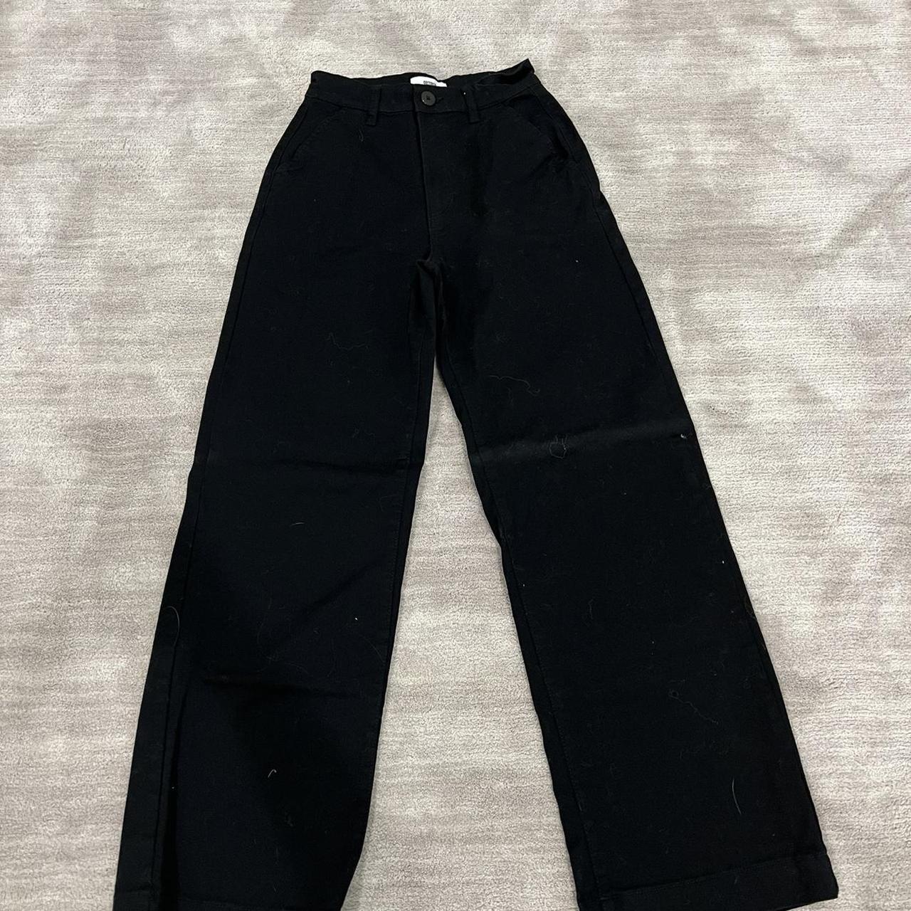 Black cotton on wide leg pants. Wore once. Great... - Depop