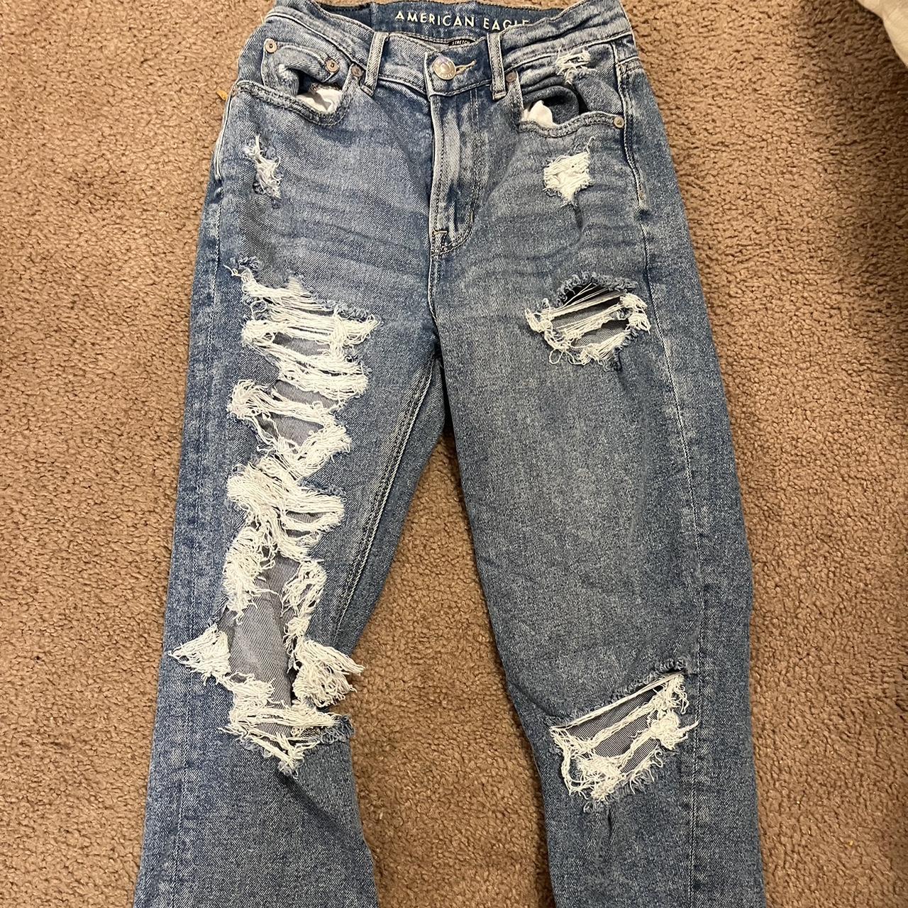 SIZE 0 American Eagle jeans stretchy mom jean style - Depop