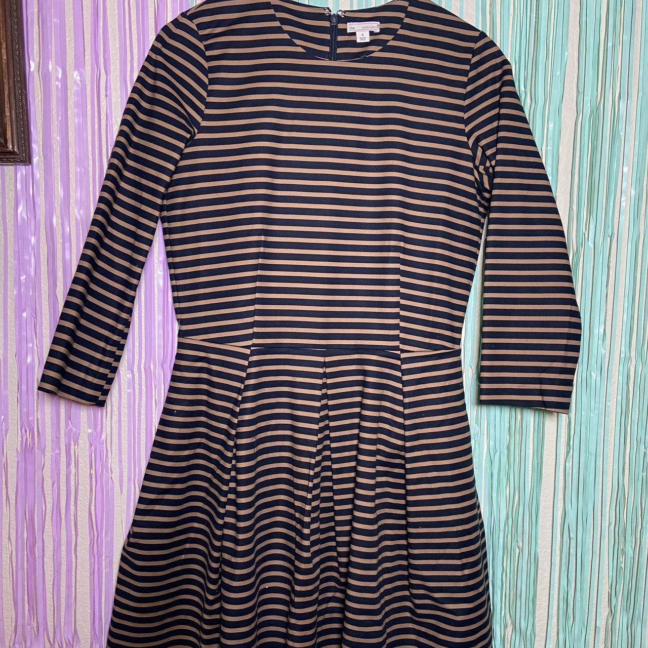 Gap Women's Black and Gold Dress Depop