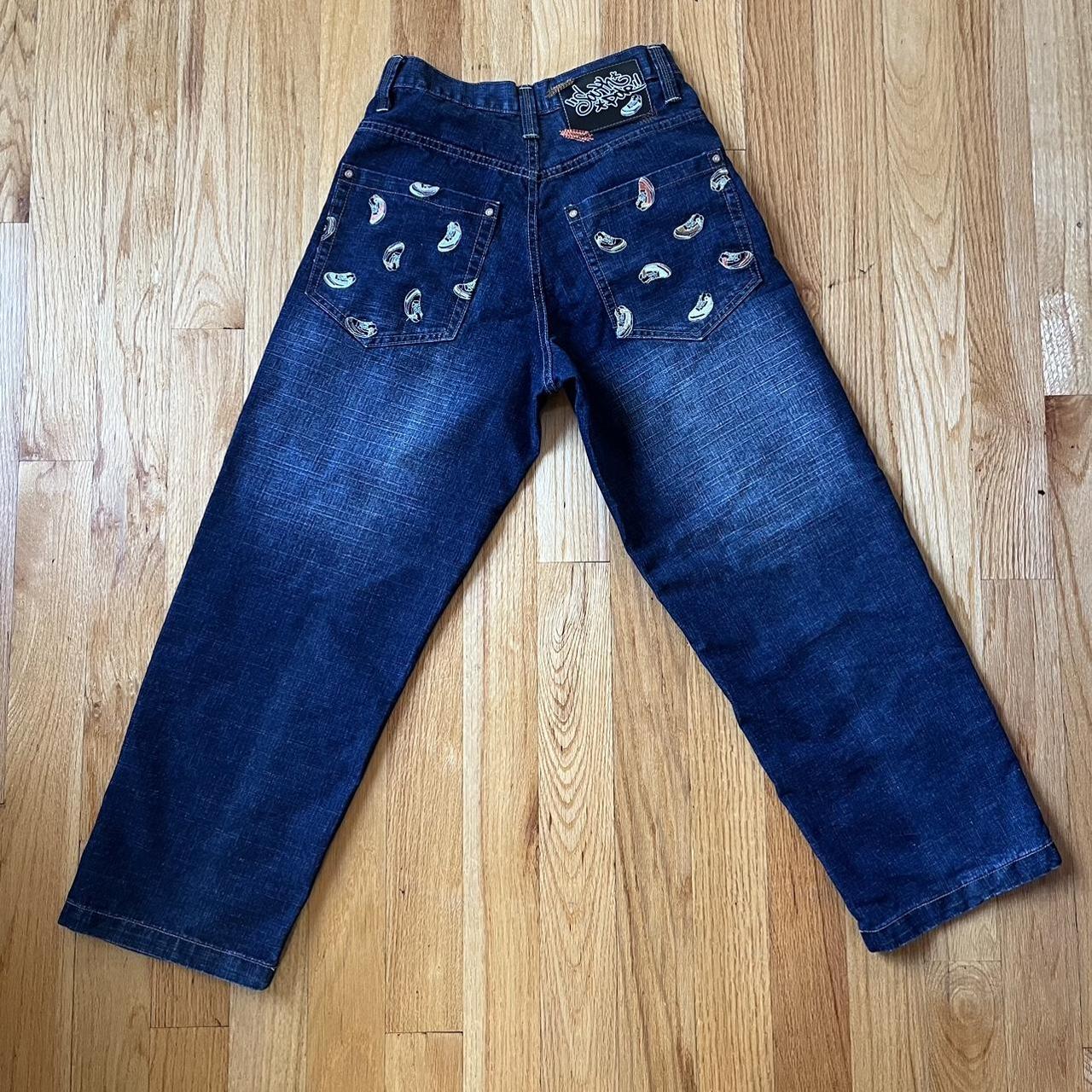 southpole jeans Size 30" dark blue distressed denim... - Depop