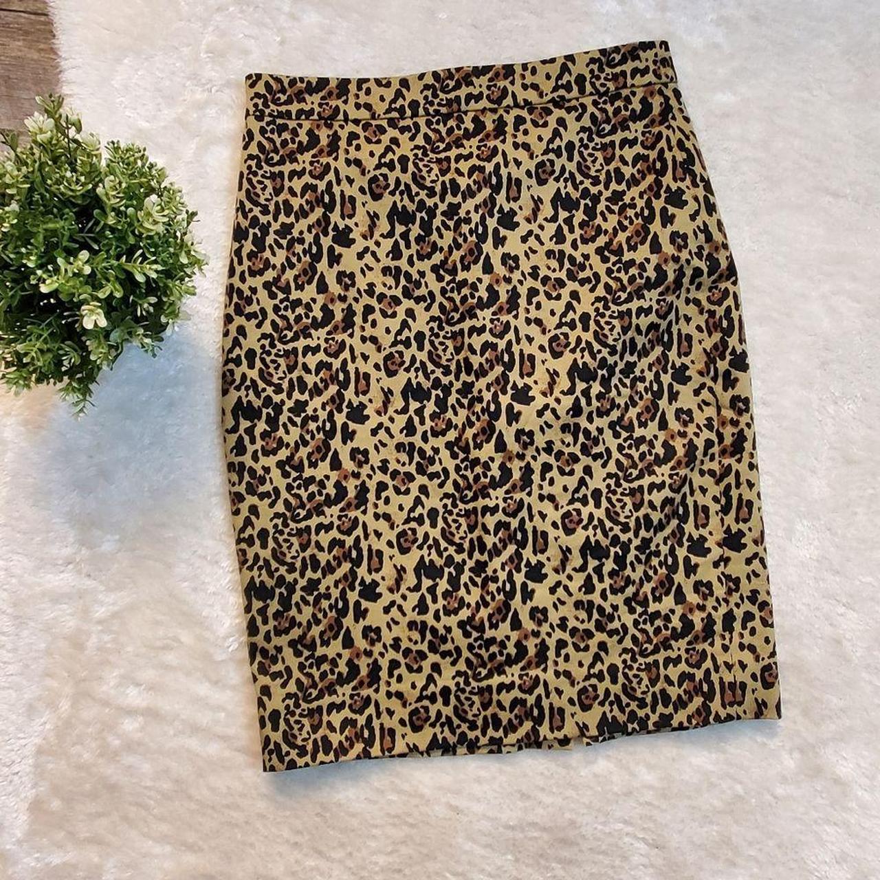 Leopard print skirt j cheap crew