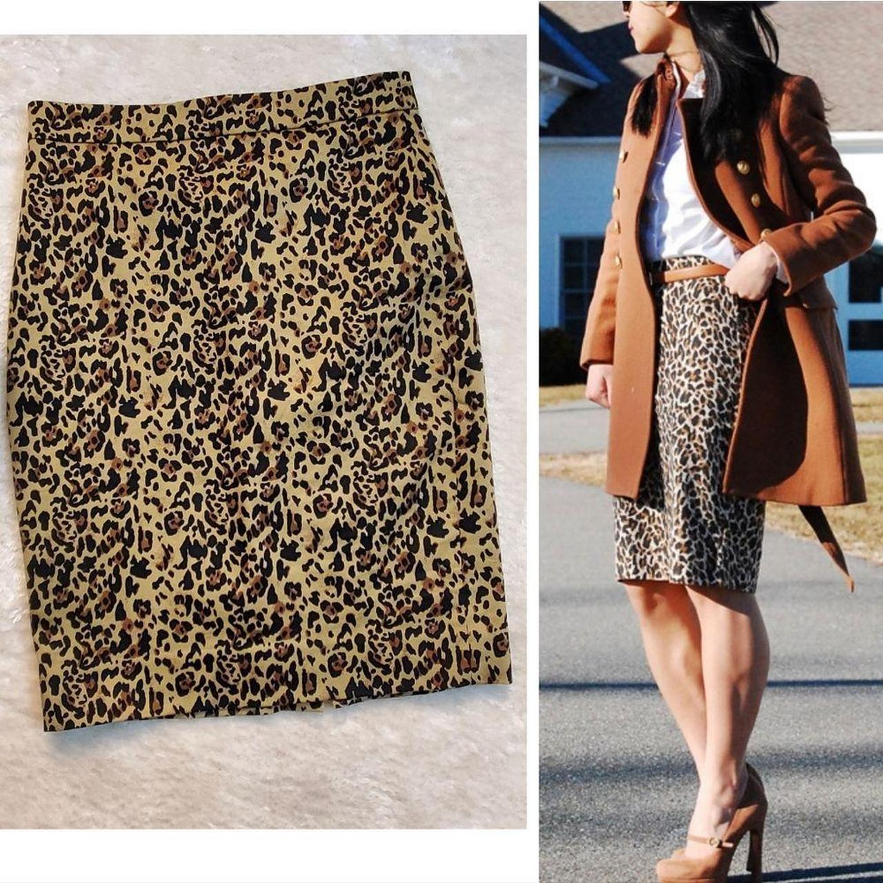 Leopard skirt j crew sale