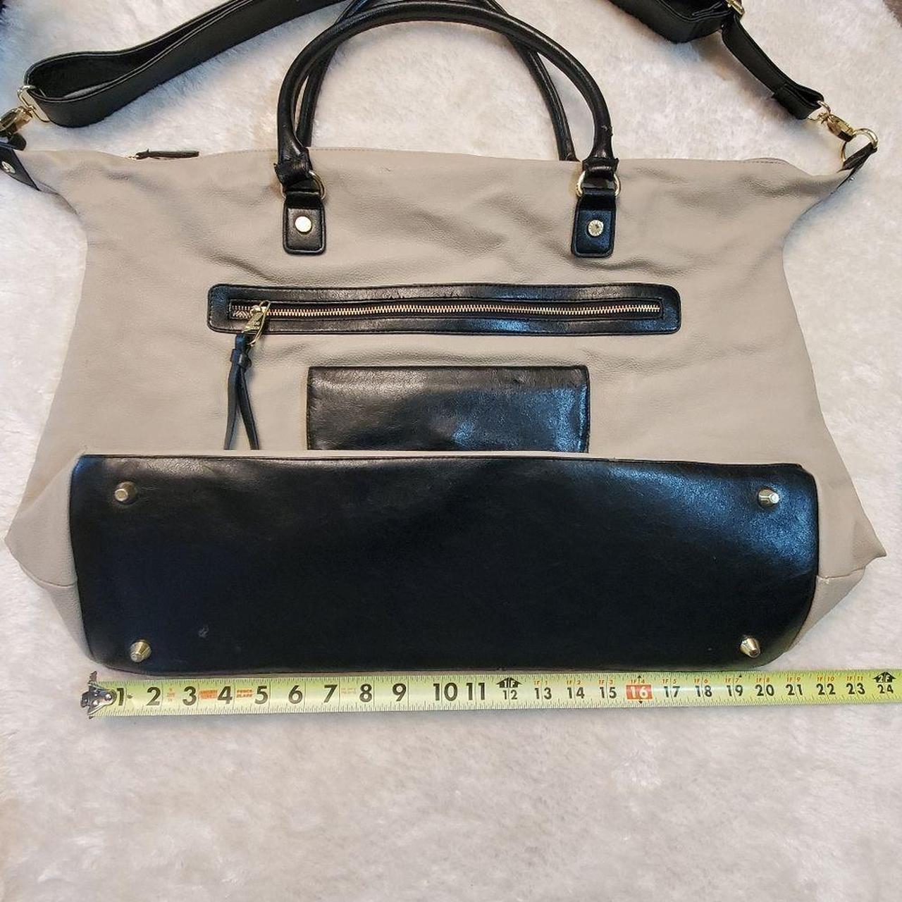 two-toned steve madden leather weekender bag; large - Depop