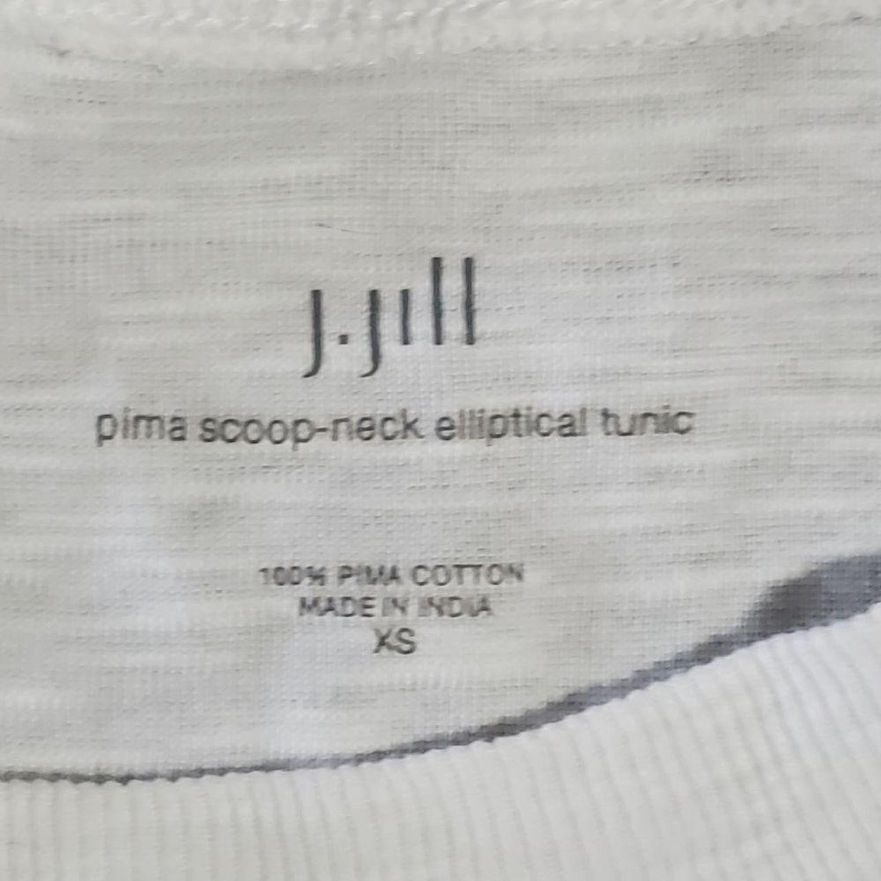 J. Jill White Pima Cotton Scoopneck Elliptical Tunic - Depop