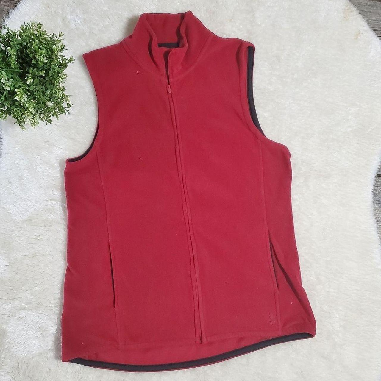 Cuddl Duds Red Sleeveless Vest Fleecewear with - Depop