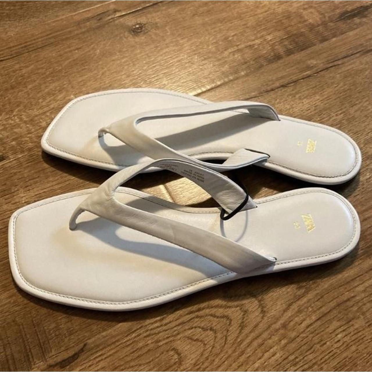 zara sandales blanches