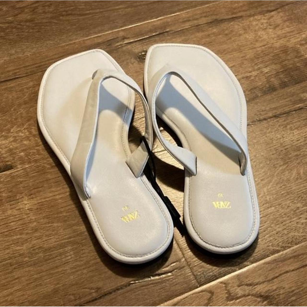 zara sandales blanches