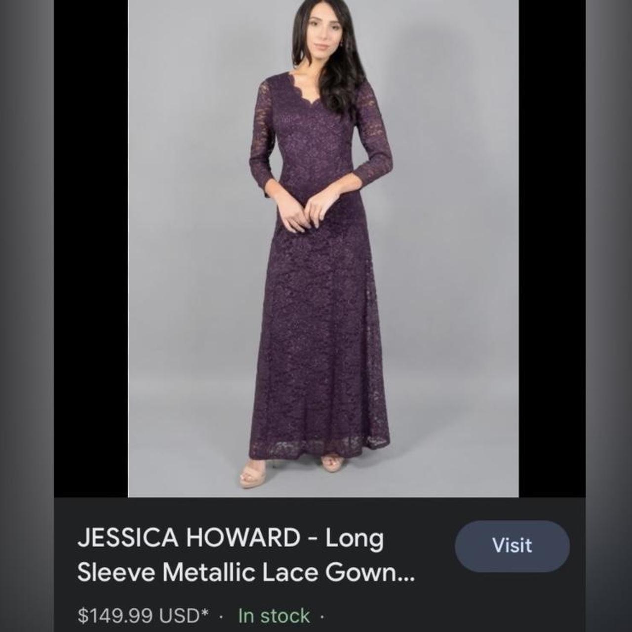 Jessica howard glitter lace cheap gown