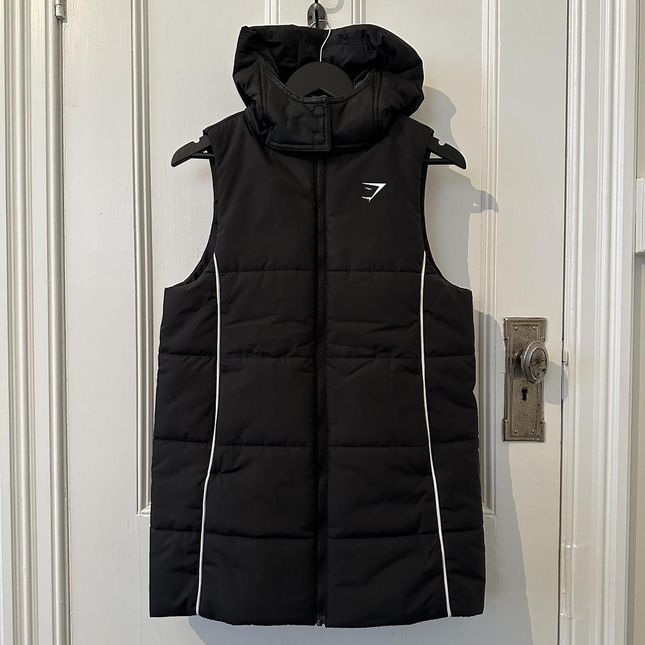 ‘Gymshark’ Black Puffer Vest, Size Small