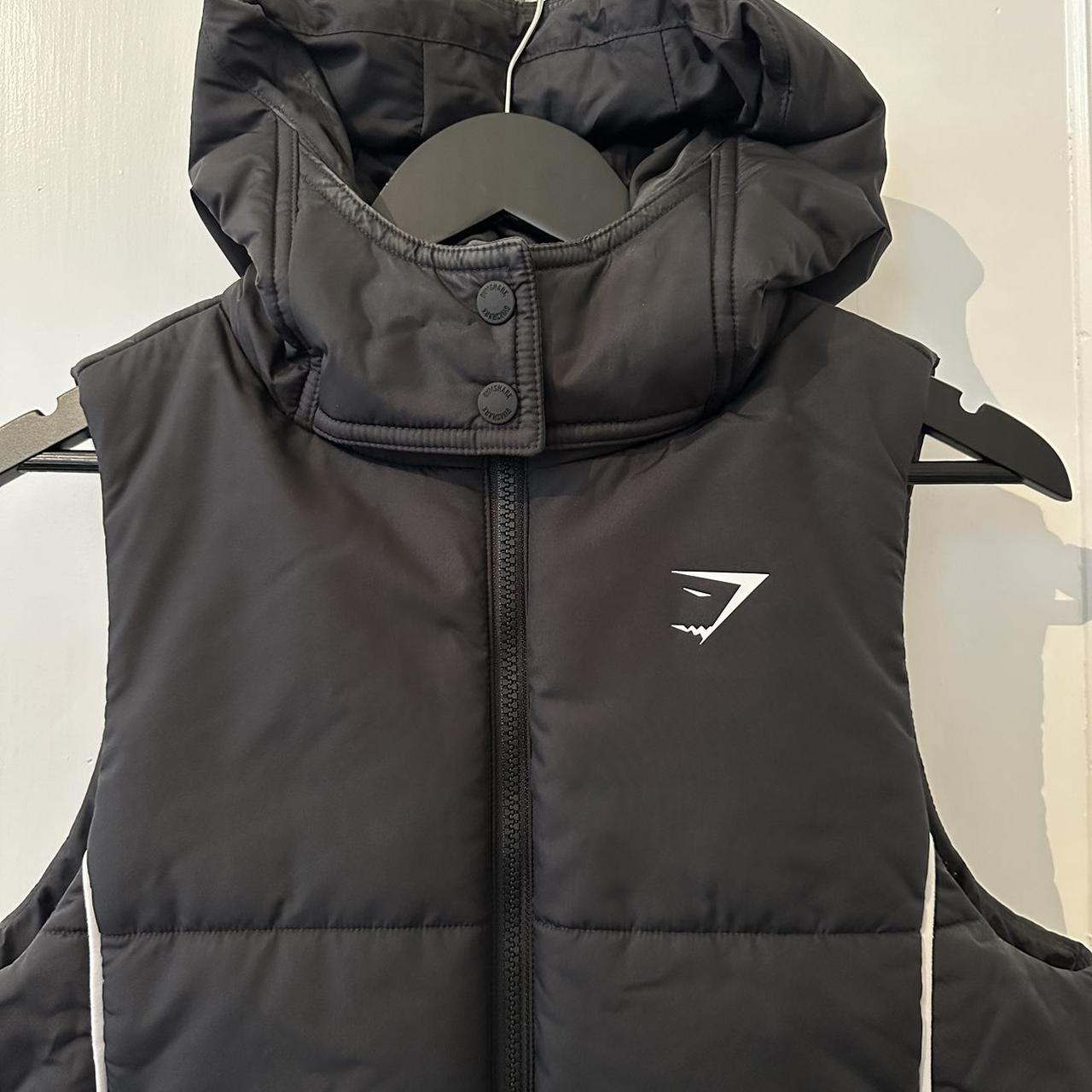 ‘Gymshark’ Black Puffer Vest, Size Small