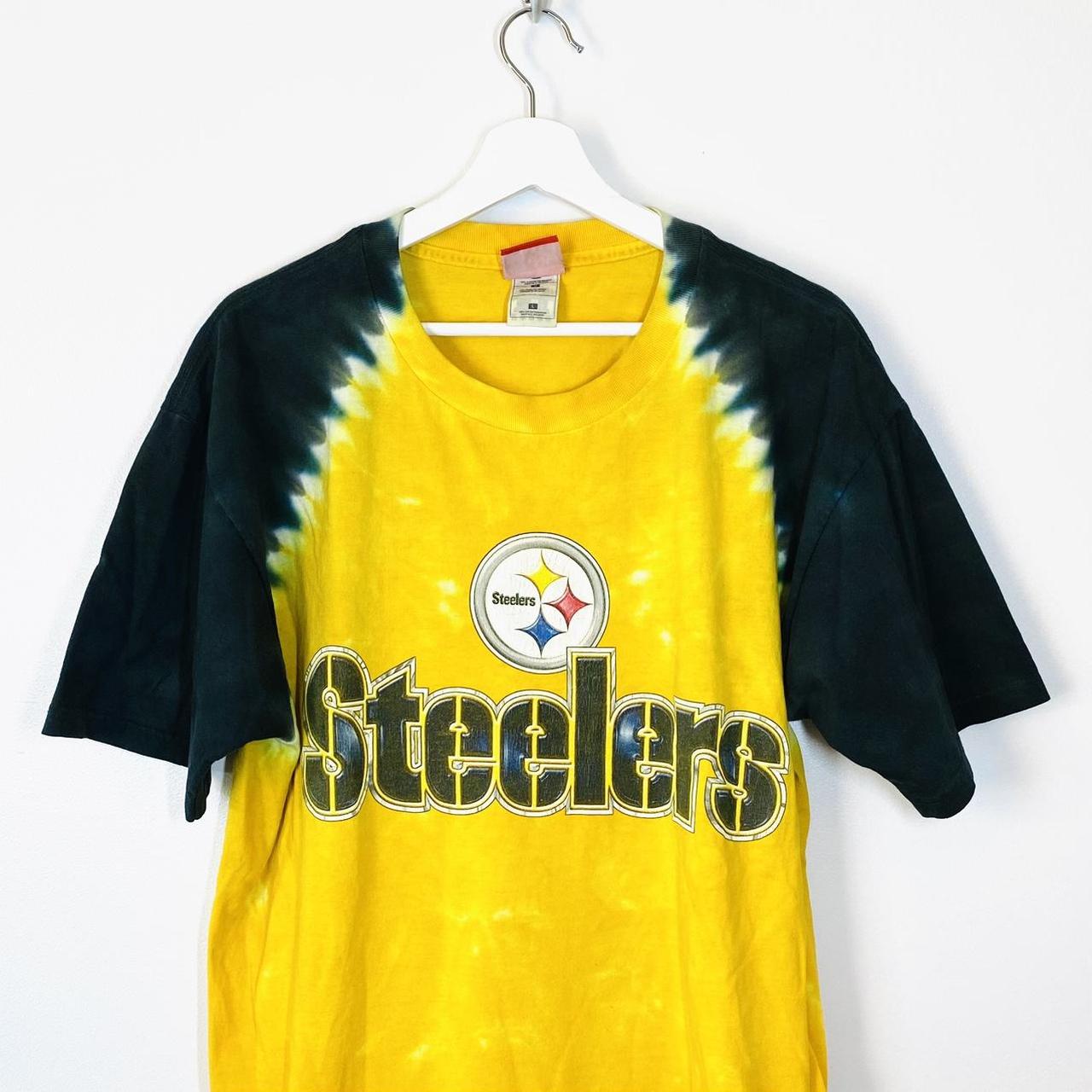 Pittsburgh Steelers tie dye shirt. Size large. Good - Depop