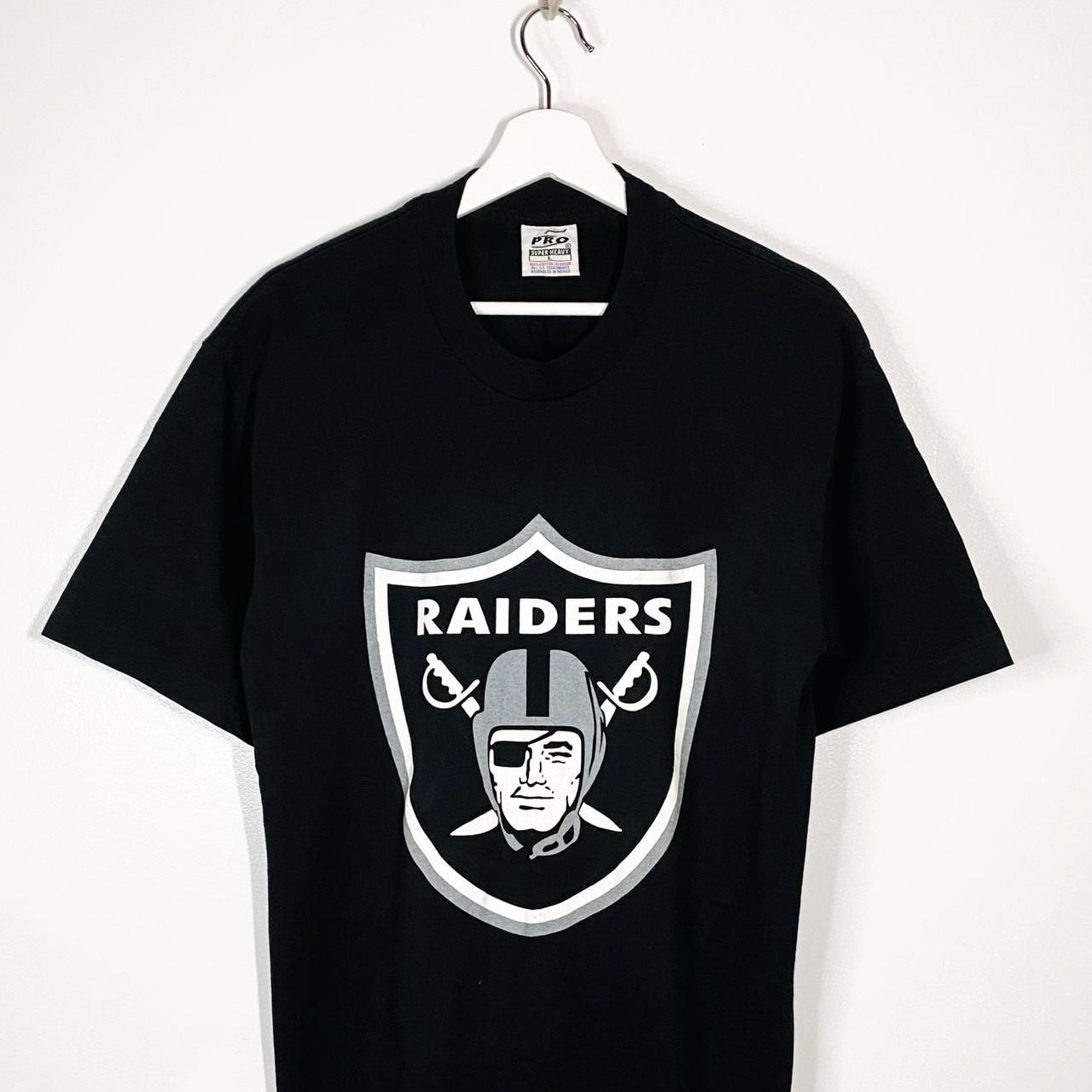 Vintage 90's Pro 5 Raiders shirt. Size large. Good - Depop