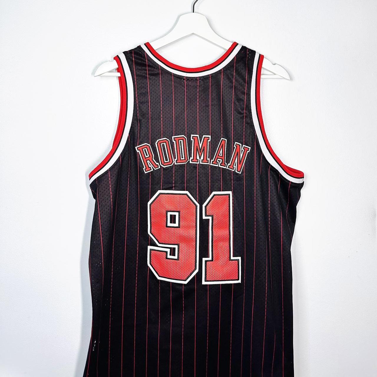 Vintage ADIDAS Chicago Bulls NBA Rodman 91 - Depop
