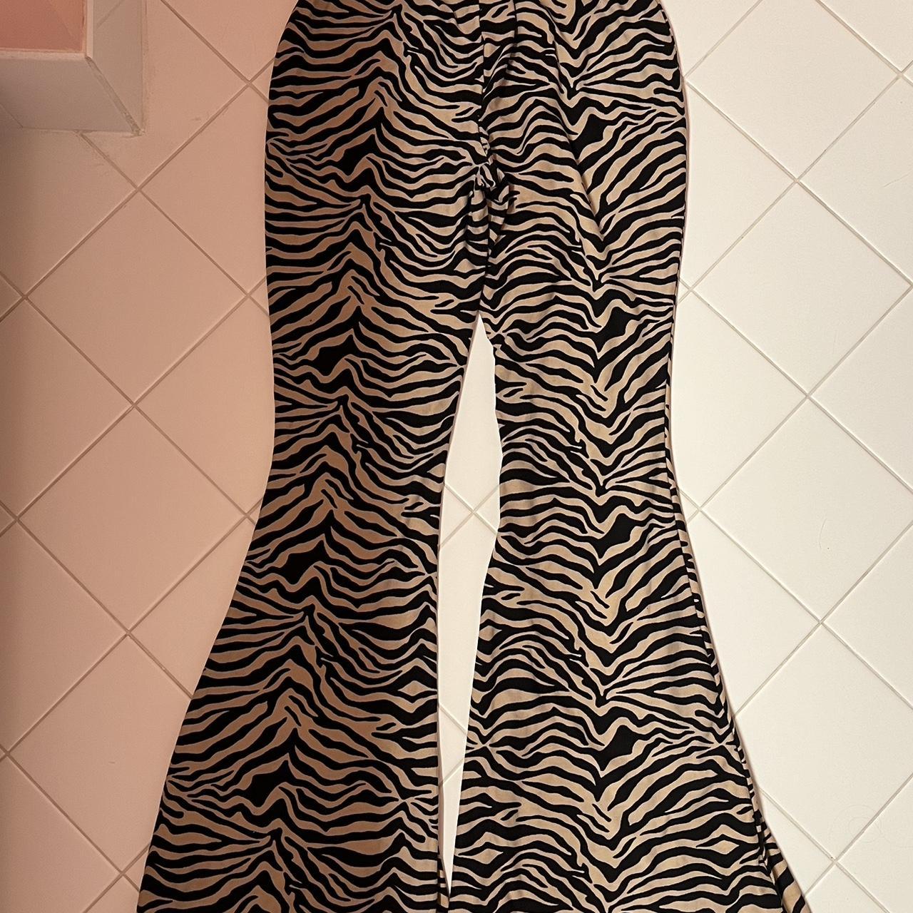 Tiger Print Flare Pants