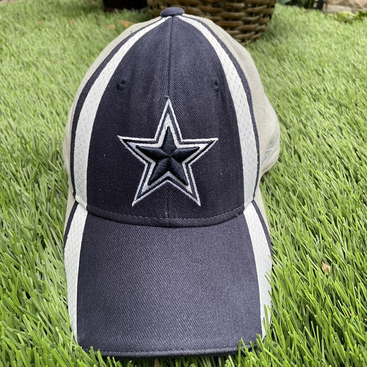 VINTAGE Dallas Cowboys Hat Cap Size Stretch Fit Gray - Depop