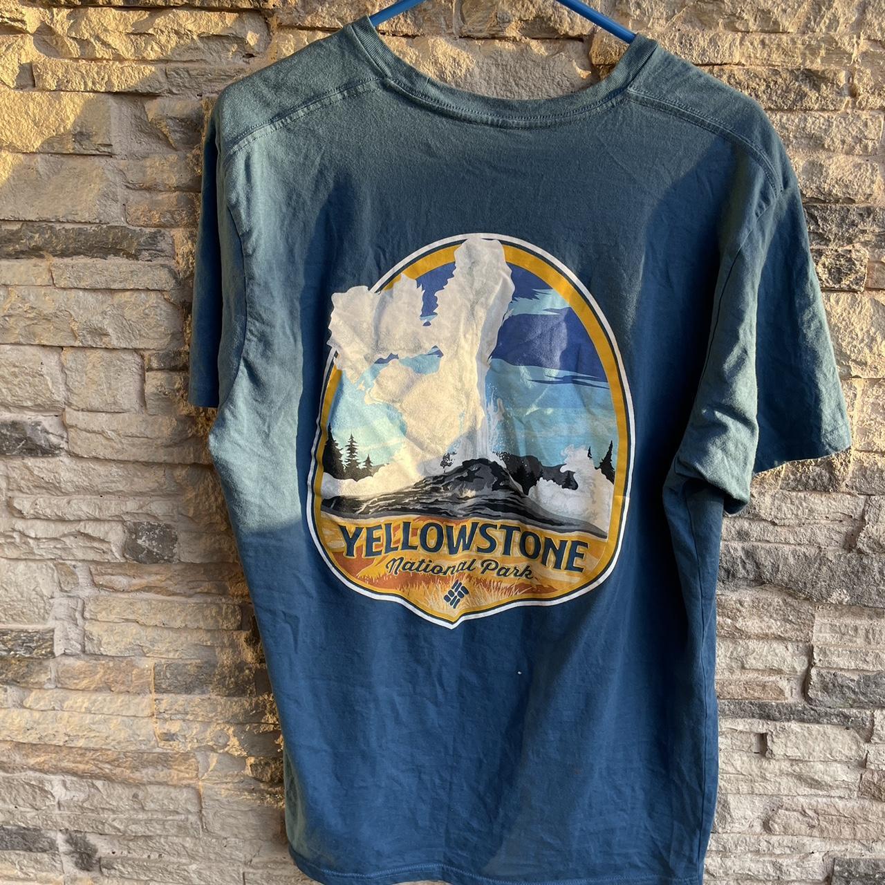 Columbia Yellow Stone National Park Tshirt Size... - Depop