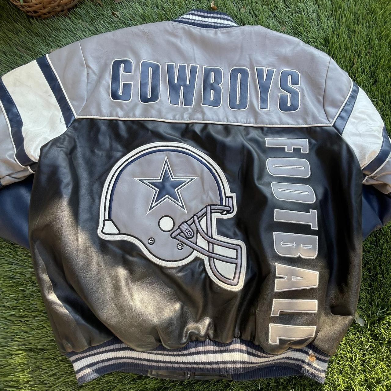 Vtg 90's Dallas Cowboys G III Suede Leather varsity - Depop