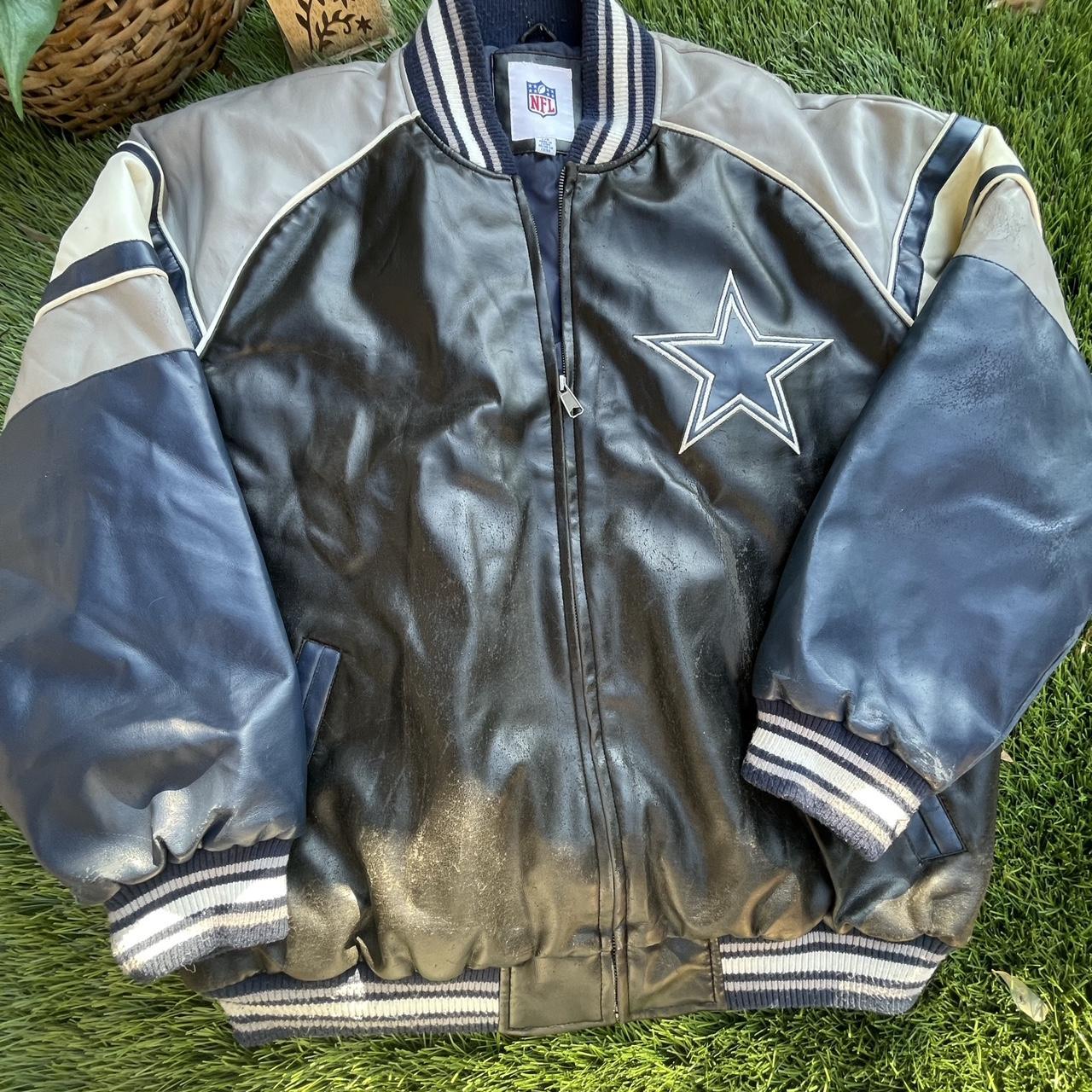 Vtg 90's Dallas Cowboys G III Suede Leather varsity - Depop