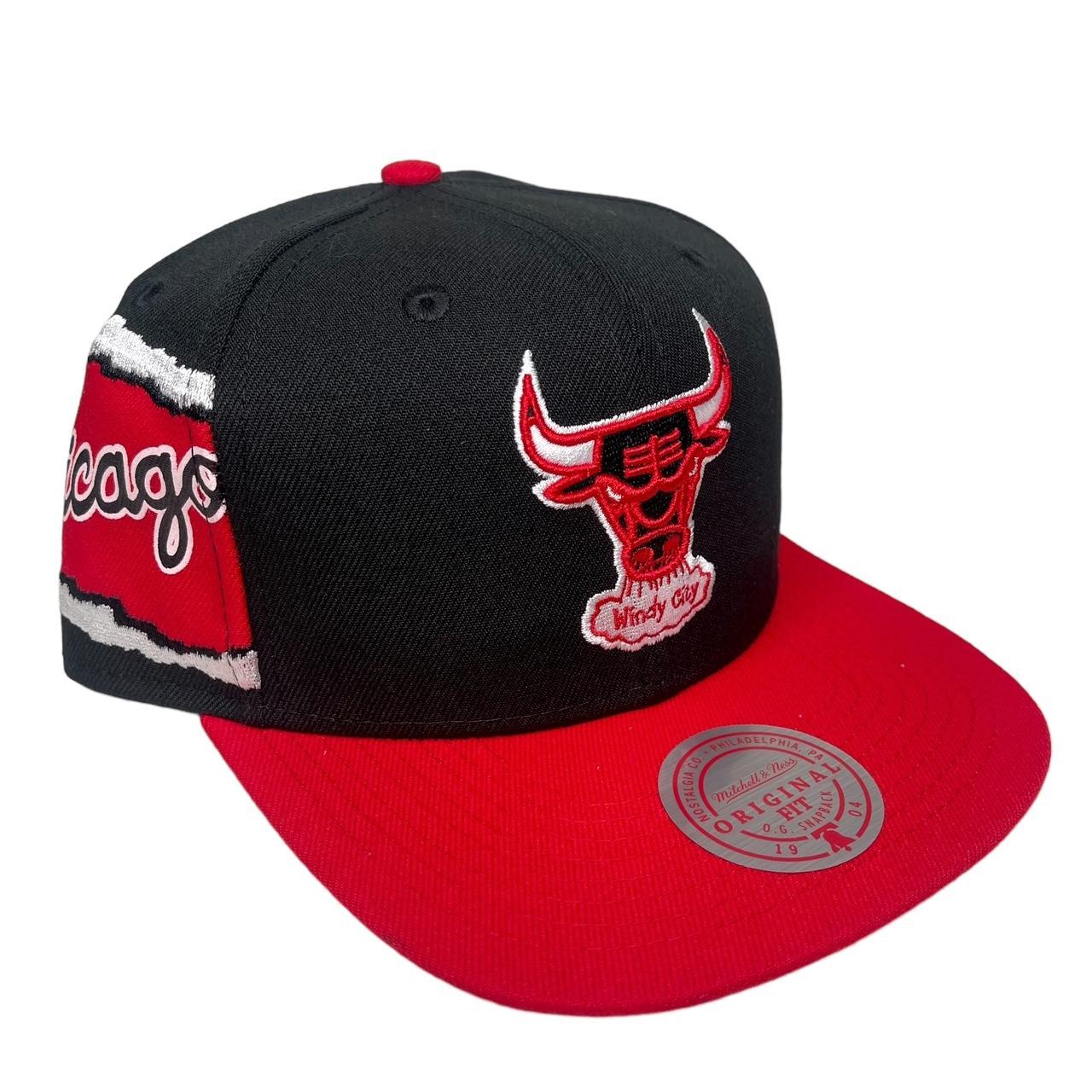 Chicago Bulls NBA Mitchell & Ness Black Red - Depop