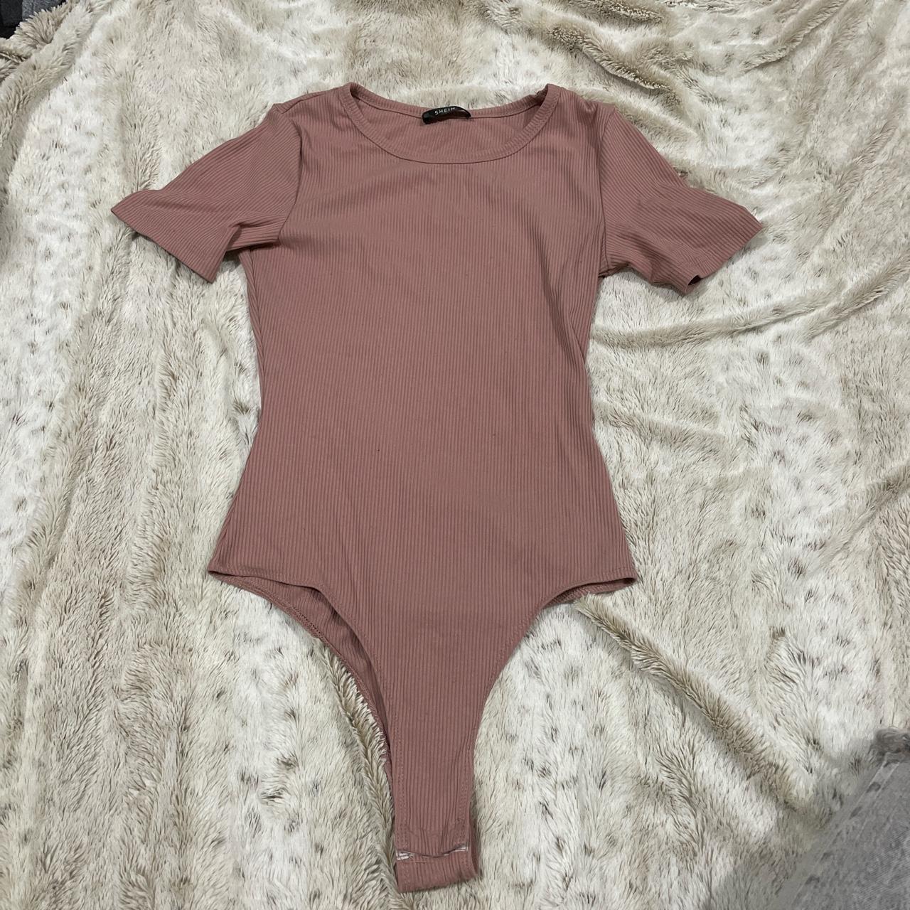 Dusky pink bodysuit from SHEIN, size xs. Would fit a... - Depop