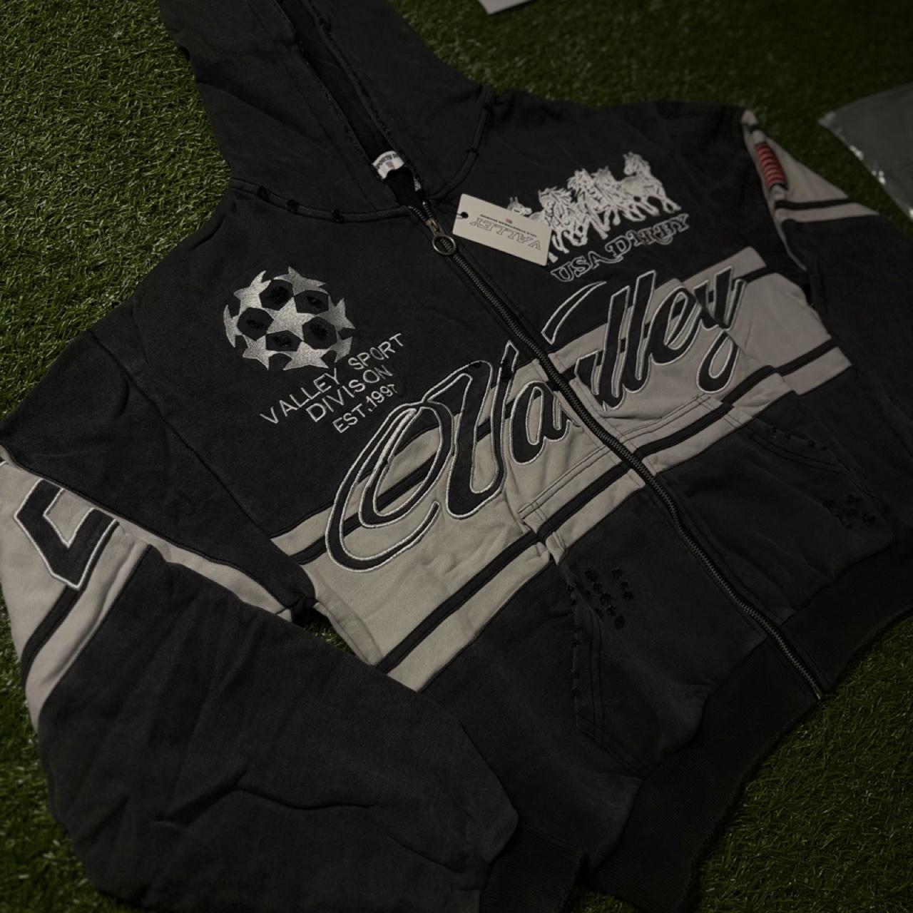 The valley brand men's black and grey streetwear hoodie
