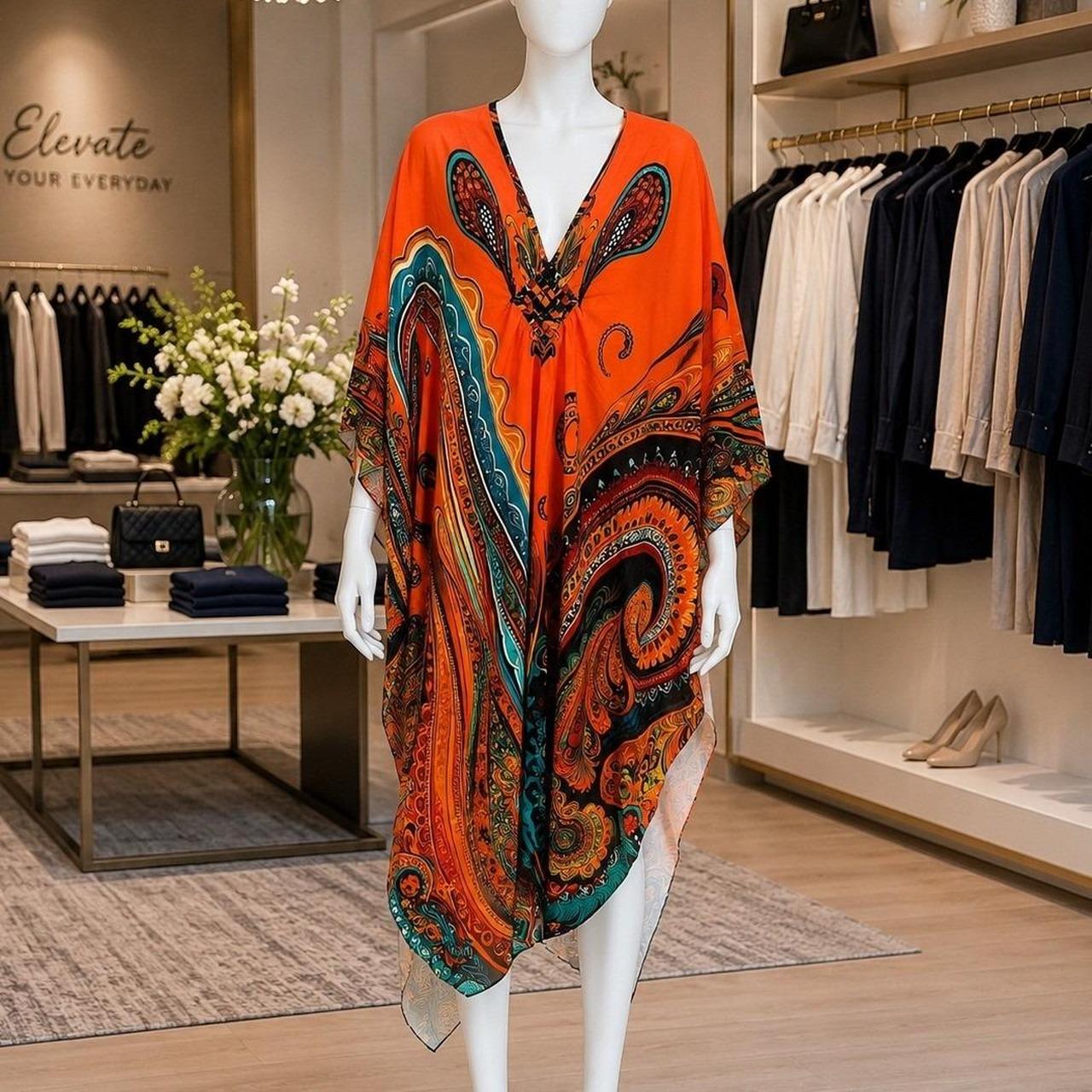 Subea women's designer multi colour boho chic bright cover ups