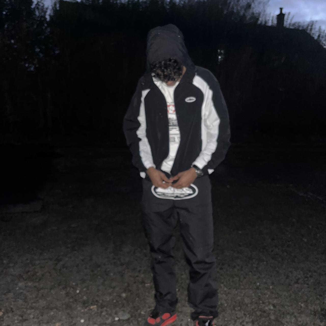 Corteiz black and white windbreaker all packaging - | Depop