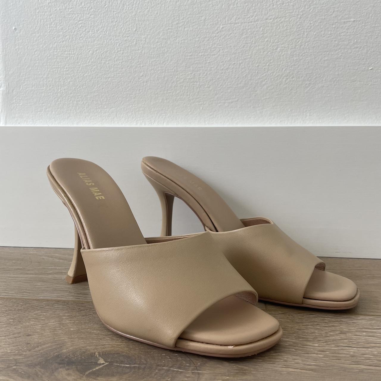 Alias Mae - Siani Nude colour heels Size 37 Worn once - Depop