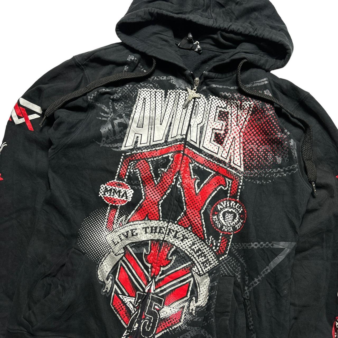 Avirex black and red hoodie new arrivals