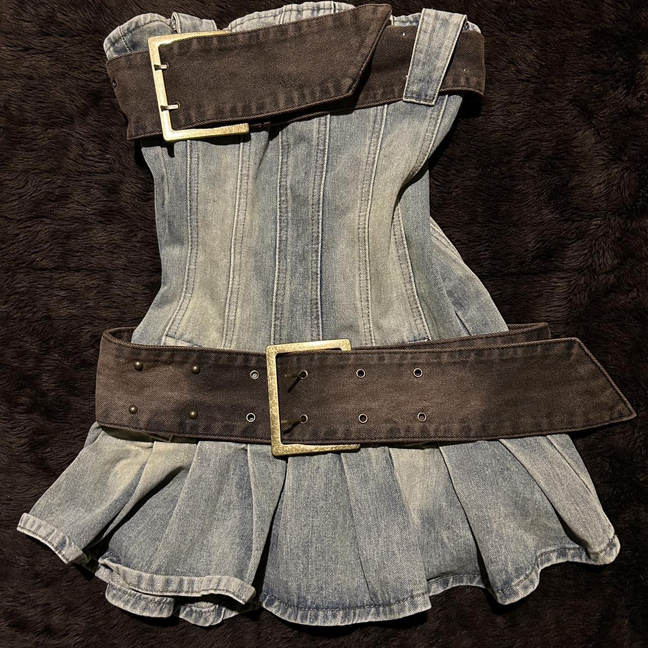 ワンピース Jaded London Chelsea denim skirt Uk4 Jaded London Chelsea Denim Kilt Dress in Blue Denim | REVOLVE