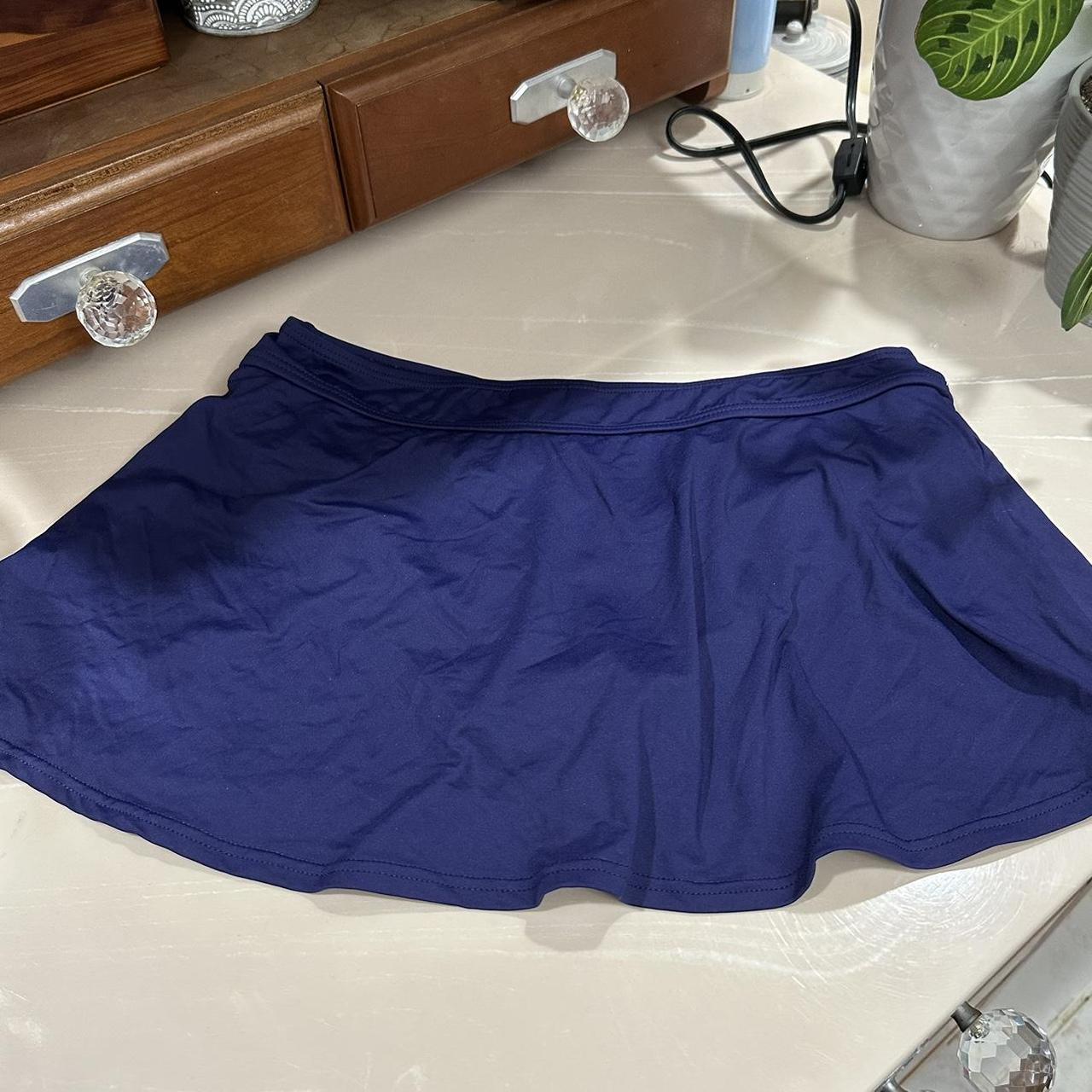 Anne Cole Navy Blue Swim Skirt Good condition Size XS - Depop