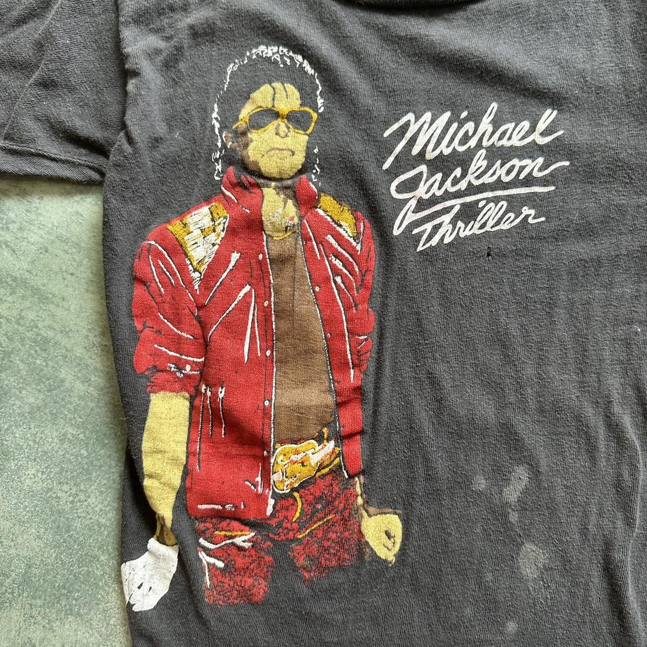 Vintage Michael Jackson Thriller t-shirt. Shirt is - Depop