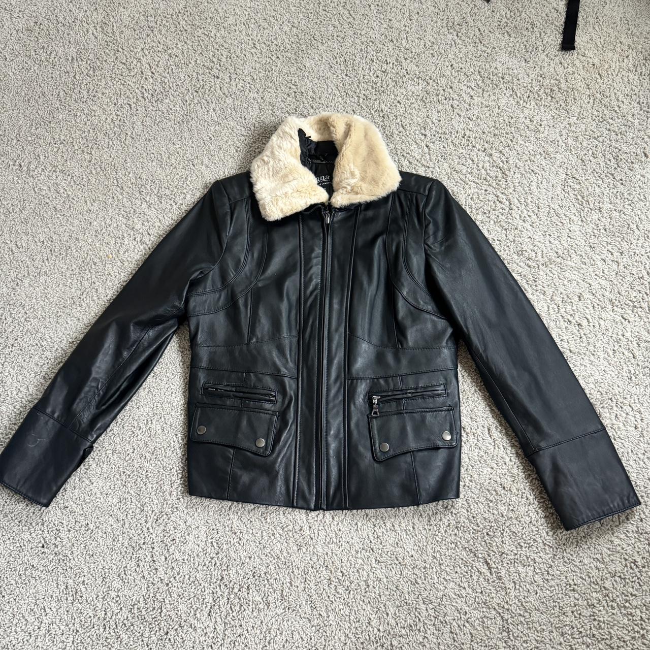 Ana genuine lambskin leather jacket, no flaws... - Depop