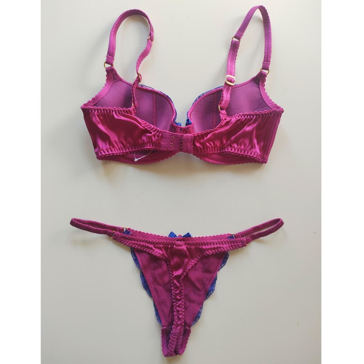 Agent Provocateur Women's Pink and Purple Bra | Depop