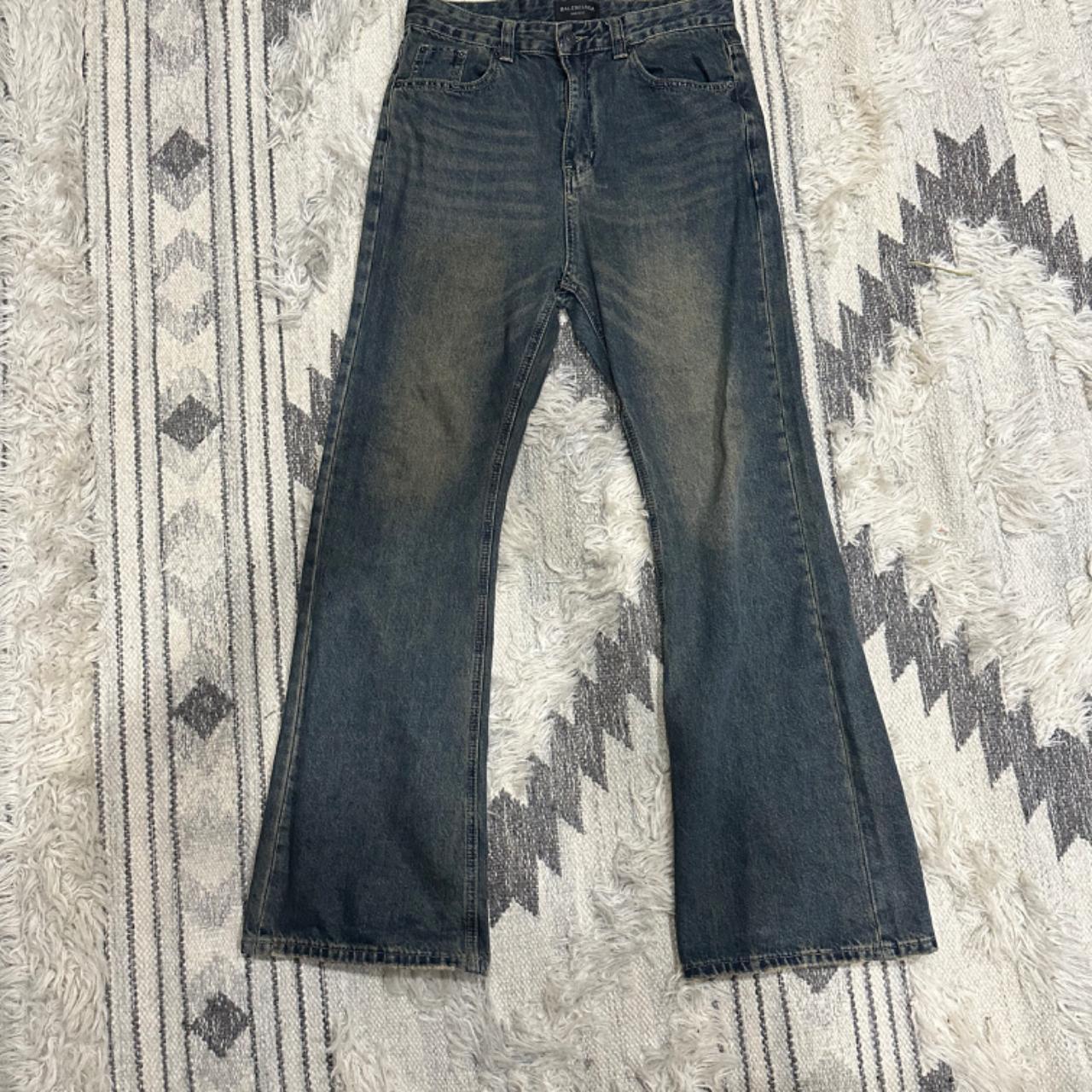 Balenciaga Mud Wash Flared jeans Size small - 30... - Depop