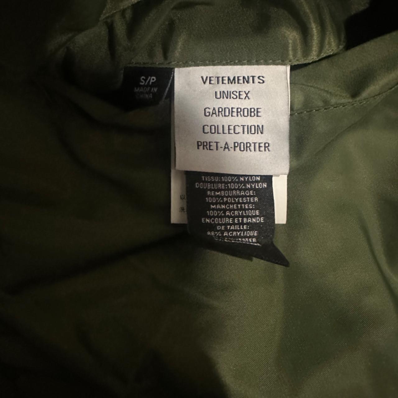 Vetements x Alpha Industries Bomber Jaxket Size... - Depop