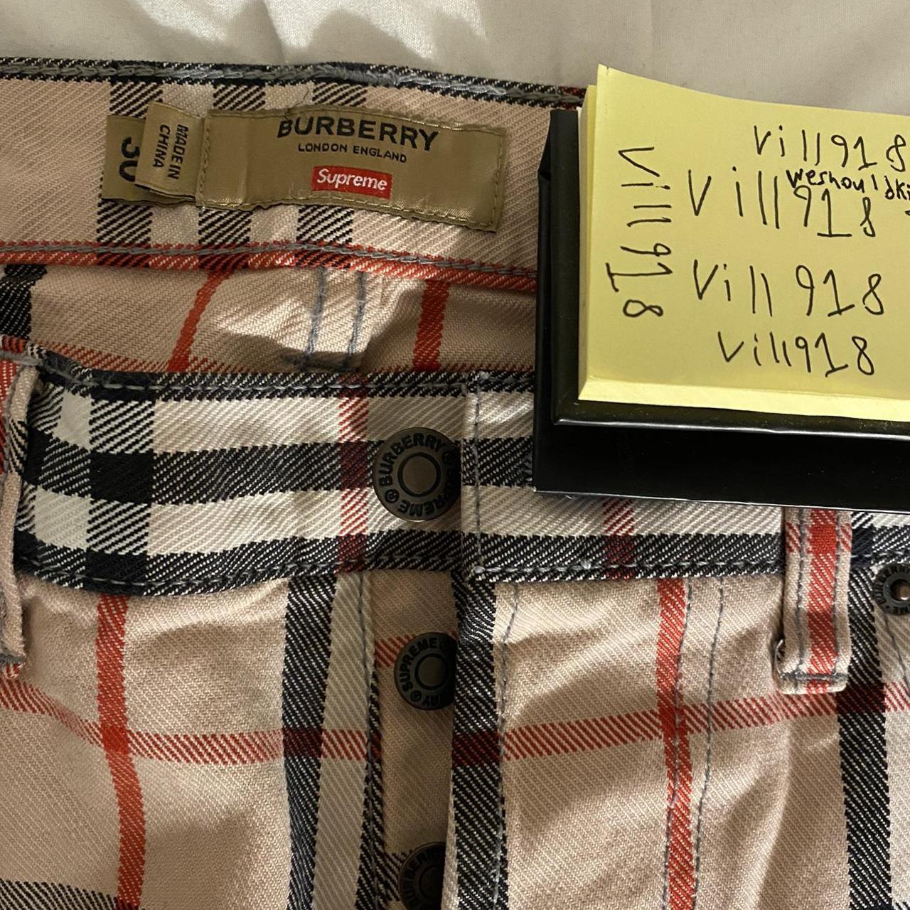 Burberry x Supreme S/S 22 Regular Jeans Trouser pants - Pink Size 32