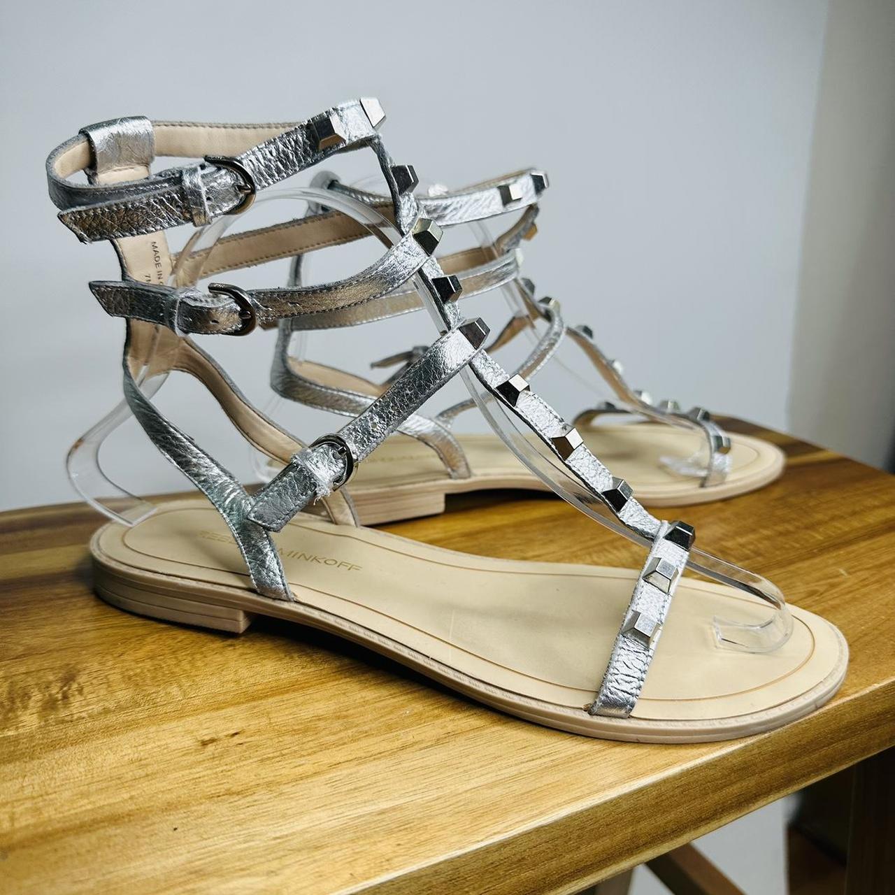 Rebecca minkoff hot sale silver sandals